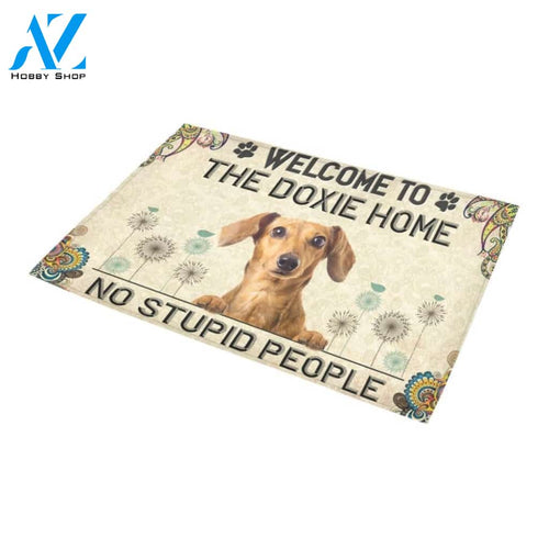 Welcome To The Doxie Home Doormat Indoor And Outdoor Mat Entrance Rug Sweet Home Decor Housewarming Gift Gift For Friend Family Stem Feminist