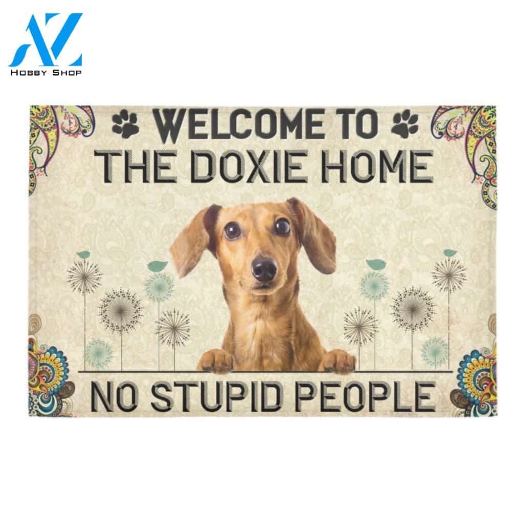 Welcome To The Doxie Home Doormat Indoor And Outdoor Mat Entrance Rug Sweet Home Decor Housewarming Gift Gift For Friend Family Stem Feminist