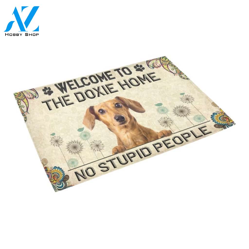 Welcome To The Doxie Home Doormat Indoor And Outdoor Mat Entrance Rug Sweet Home Decor Housewarming Gift Gift For Friend Family Stem Feminist