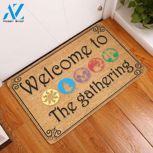 Welcome To The Gathering Indoor And Outdoor Doormat Welcome Mat Housewarming Gift Home Decor Funny Doormat Gift Idea