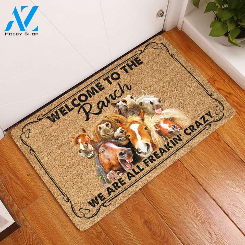 Welcome To The Ranch Coir Pattern All Over Printing Doormat | Welcome Mat | House Warming Gift