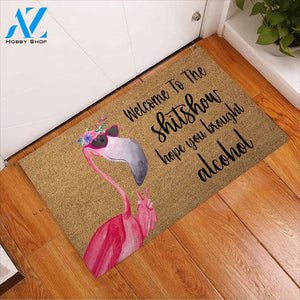 Welcome to the show Flamingo Doormat | Welcome Mat | House Warming Gift