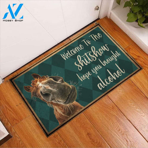 Welcome To The Show Horse Doormat Welcome Mat Housewarming Gift Home Decor Funny Doormat Gift For Horse Lovers Gift For Farmer Gift For Family