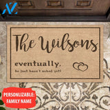 Welcome To Us, Couple Personalized Doormat House Warming Gift, Gift For Family Personalized Doormat AP