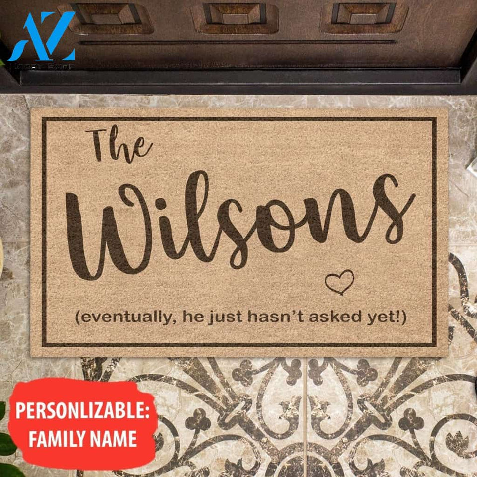 Welcome To Us, Couple V2 Personalized Doormat House Warming Gift, Gift For Family Personalized Doormat AP