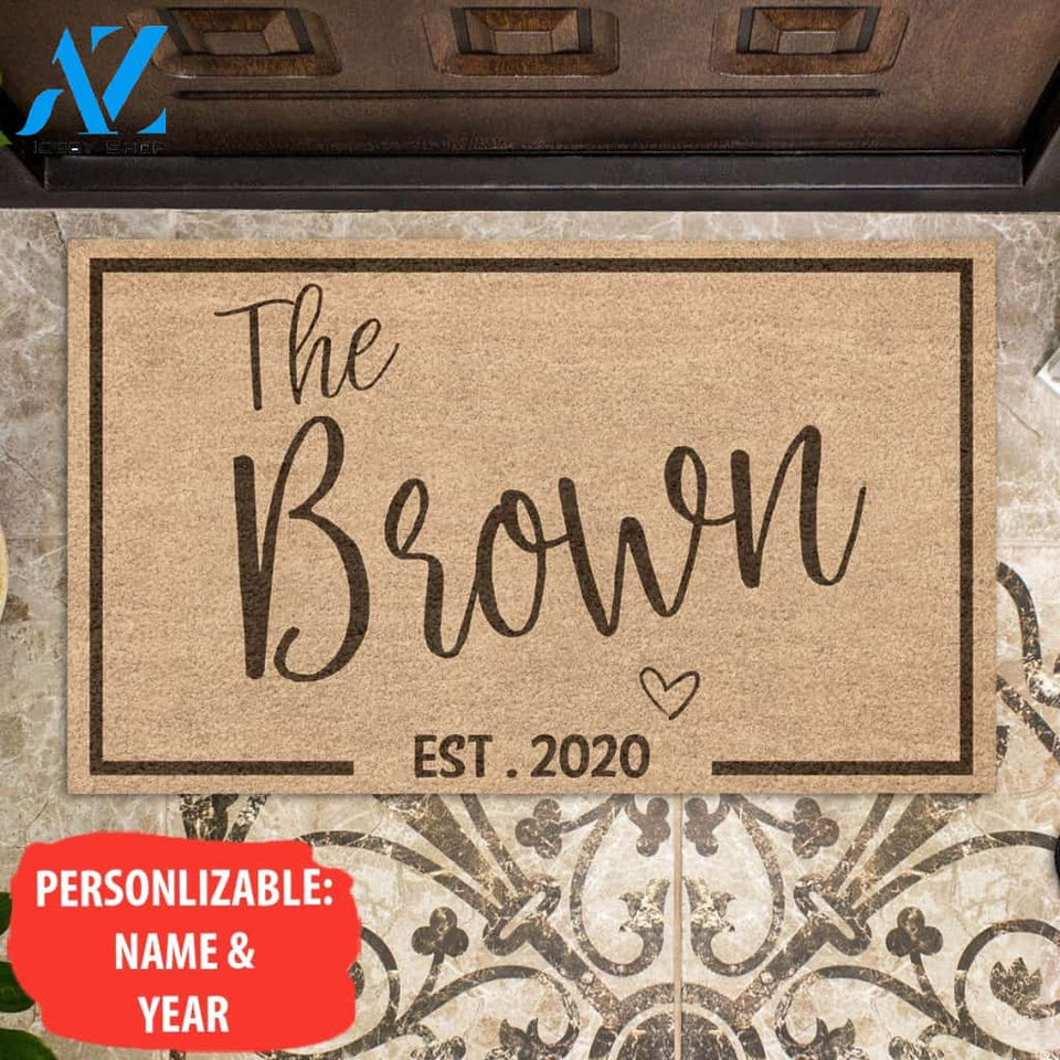 Welcome To Us, Couple V6 Personalized Doormat House Warming Gift, Gift For Family Personalized Doormat AP