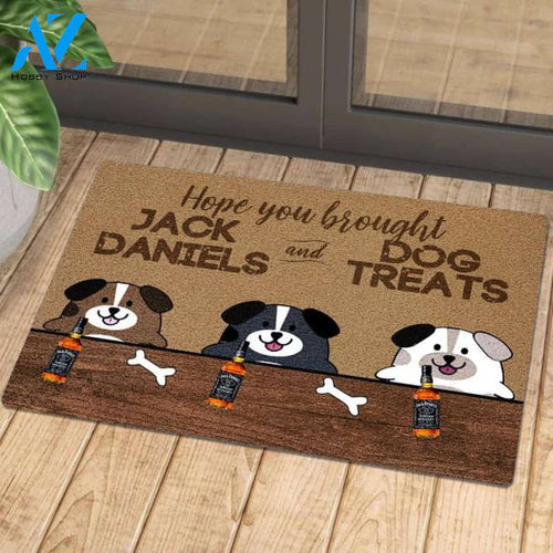Welcome to Wine and Dogs Club Easy Clean Welcome DoorMat | Felt And Rubber | 40x60 cm | 45x75 cm | 60x90 cm | Colorful | DO1296