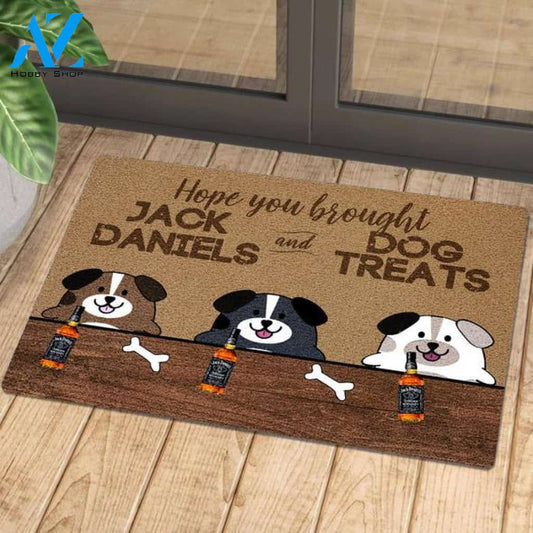 Welcome to Wine and Dogs Club Easy Clean Welcome DoorMat | Felt And Rubber | 40x60 cm | 45x75 cm | 60x90 cm | Colorful | DO1296
