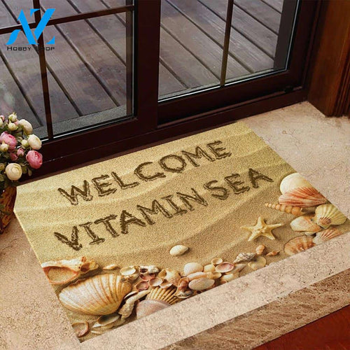 Welcome Vitamin Sea 3D Doormat Gift For Beach Lovers Gift For Friend Family Home Decor Warm House Gift Welcome Mat