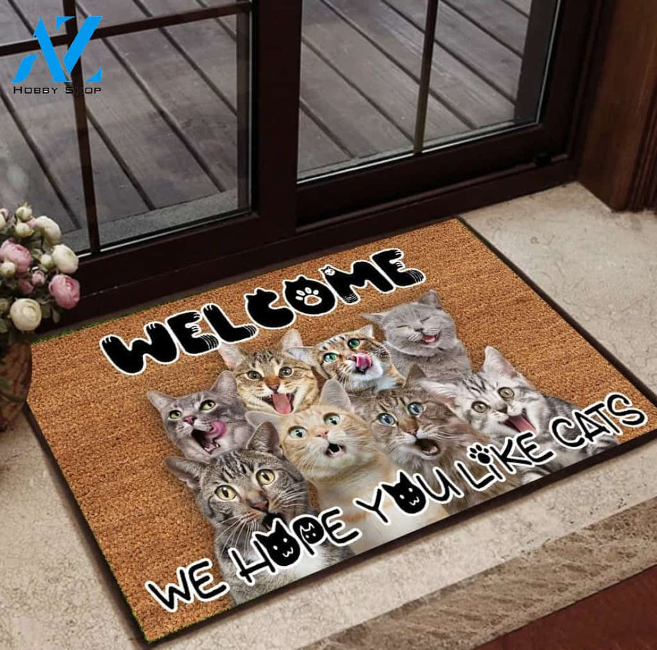 Welcome We Hope You Like Cats Doormat | Welcome Mat | House Warming Gift