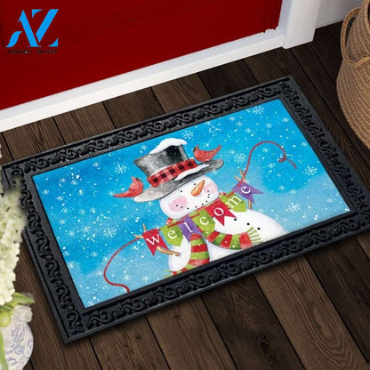 Welcome Winter Snowman Doormat - 18" x 30"