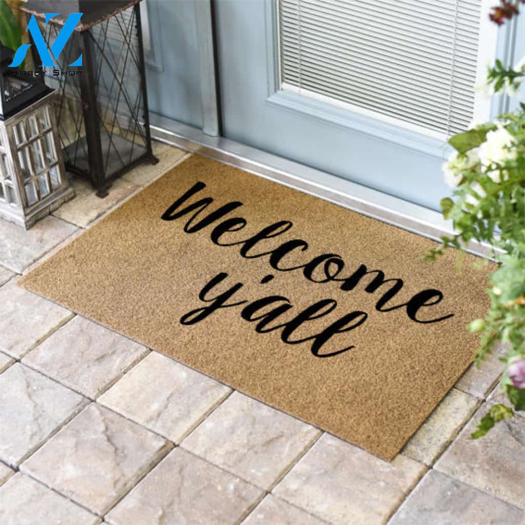 Welcome, Y'all Coir Doormat