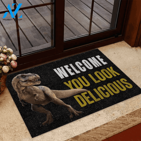Welcome You Look Delicious Dinosaur Doormat | Welcome Mat | House Warming Gift