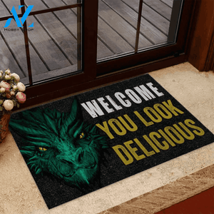 Welcome You Look Delicious Dragon Doormat | Welcome Mat | House Warming Gift