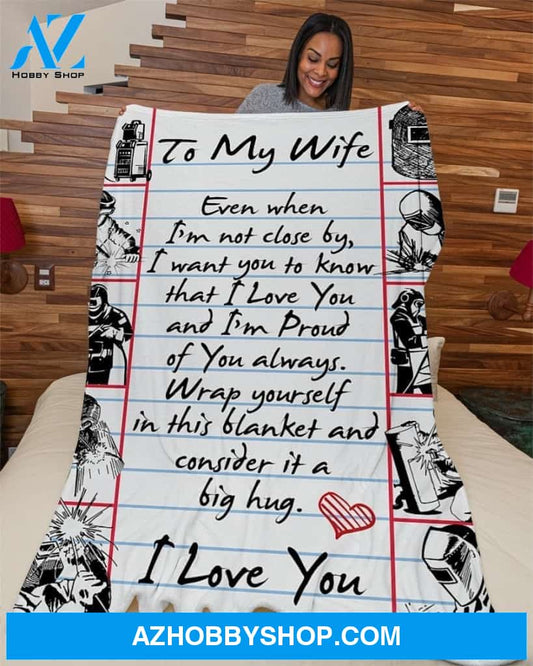 Welder's Wife Premium Fleece Blanket