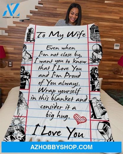 Welder's Wife Premium Fleece Blanket