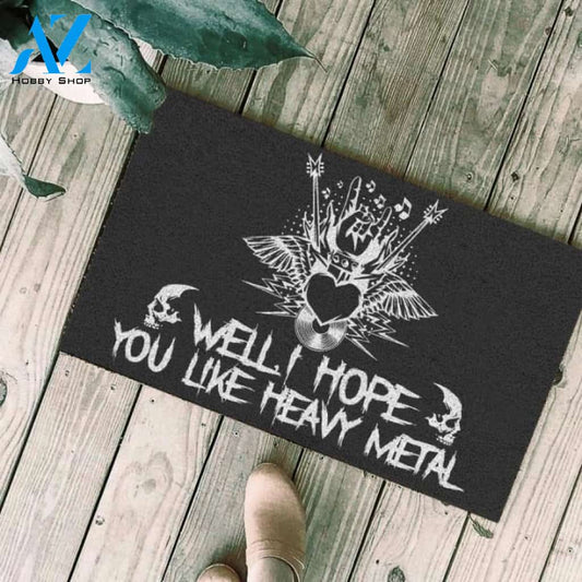 Well I hope you like heavy metal Skull Doormat | Welcome Mat | House Warming Gift