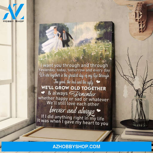 We'll still love each other forever and always Couple Portrait Canvas Prints - Wall Art