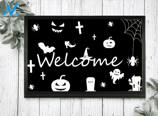 Wellcome Halloween Doormat Fall Doormat Halloween Decor Indoor And Outdoor Doormat Warm House Gift Welcome Mat Home Decor Gift For Halloween Family Friend