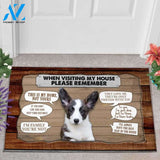 Welsh Corgi Baby Dog 3 Visiting My House Doormat