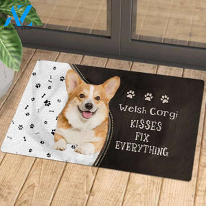 Welsh Corgi Kisses Fix Everything Doormat