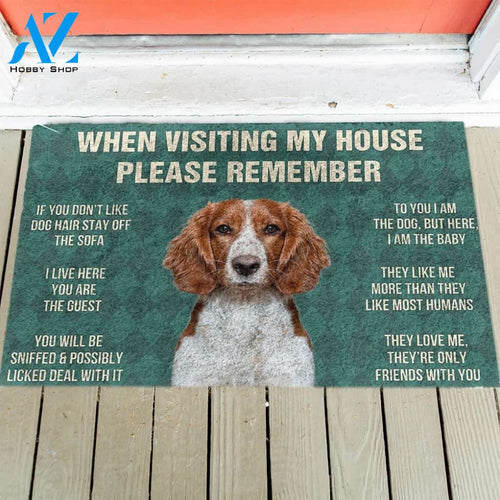 Welsh Springer Spaniel's Rules Doormat
