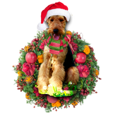 Godmerch- Ornament- Welsh Terrier Christmas Ornament, Happy Christmas Ornament, Car Ornament