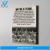 We're A Team - Baseball Custom Canvas With Photo