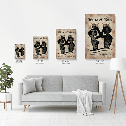 We're A Team Canvas