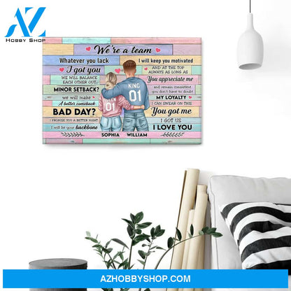 We're A Team, Couple Custom Poster/Canvas, Gift For Couple