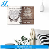 We're A Team, Family Custom Canvas, Gift For Couple, Partner, Anniversary Gift
