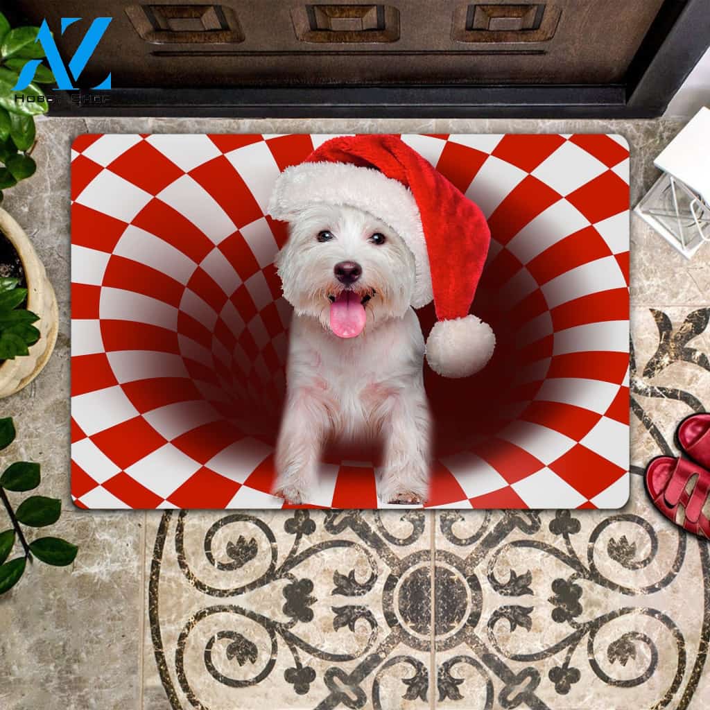 West Highland Terrier Christmas - Dog Doormat | Welcome Mat | House Warming Gift | Christmas Gift Decor