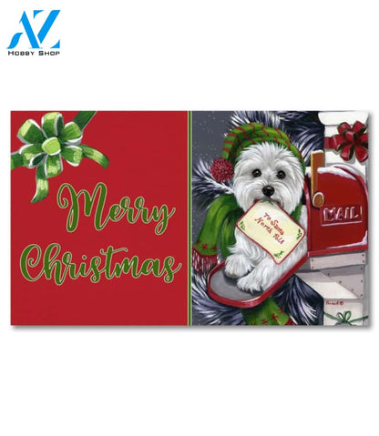 West Highland Terrier Letter to Santa Doormat - 18" x 30"