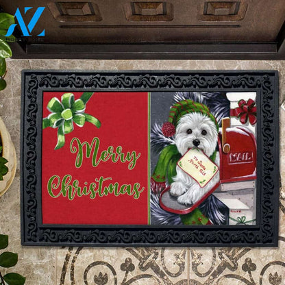West Highland Terrier Letter to Santa Doormat - 18" x 30"
