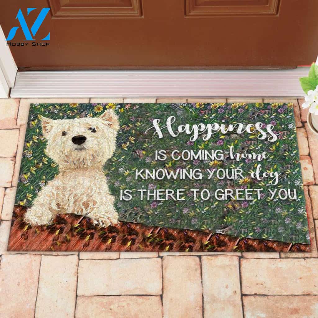 WEST HIGHLAND WHITE TERRIER Doormat Full Printing | Welcome Mat | House Warming Gift