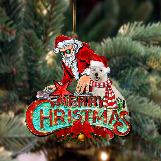 West Highland White Terrier-Christmas Rock Two Sided Ornament