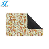 Western Cowboy Design Pattern Rubber Doormat