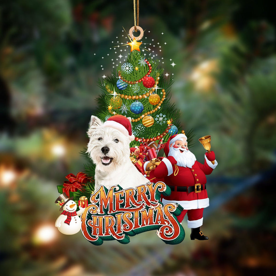 Ornament- west highland white terrier-Christmas Tree&Dog Hanging Ornament, Christmas Ornament, Car Ornament