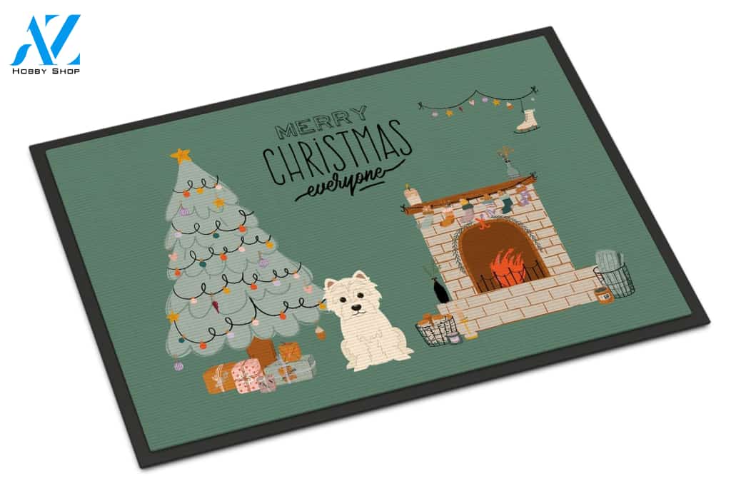 Westie Christmas Everyone Doormat Indoor And Outdoor Mat Entrance Rug Sweet Home Decor Housewarming Gift Gift Friend Family Christmas Holiday