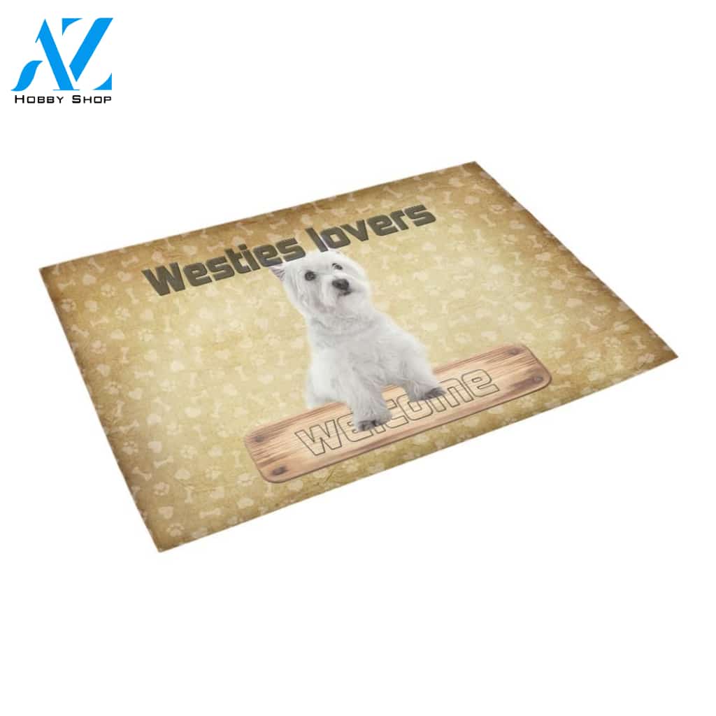 Westie Highland Lovers Printed Doormat Home Decor