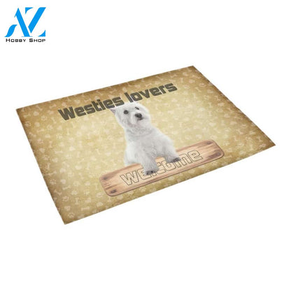 Westie Highland Lovers Printed Doormat Home Decor