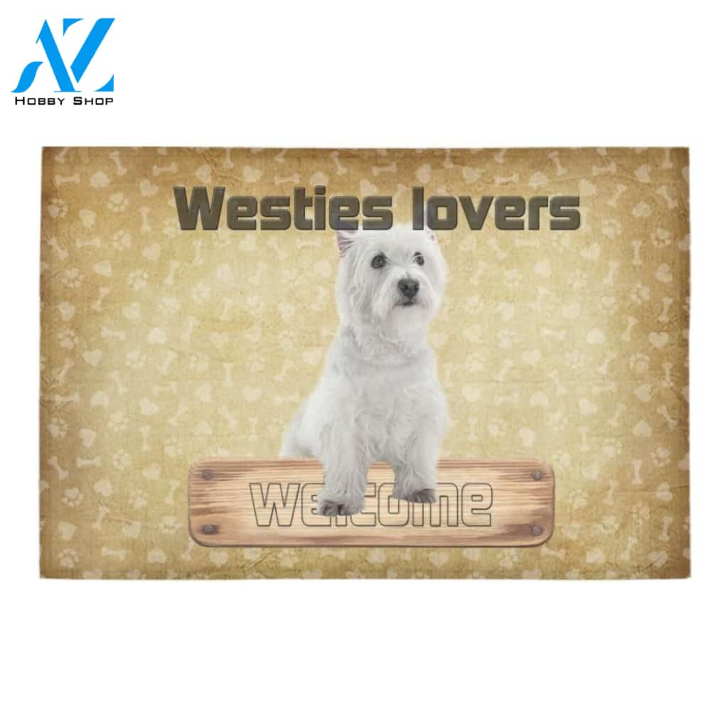 Westie Highland Lovers Printed Doormat Home Decor