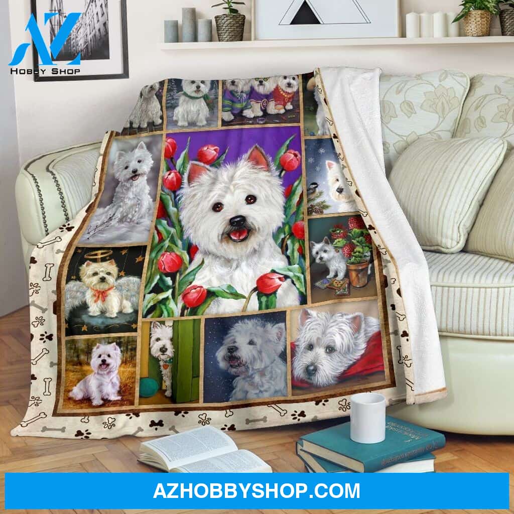 Westie Is Awesome Fleece Blanket
