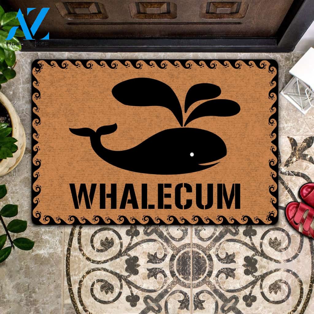 Whalecum All Over Printing Doormat | Welcome Mat | House Warming Gift