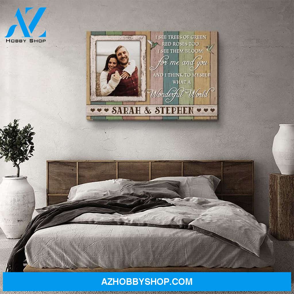 What A Wonderful World 2 - Personalized Custom Photo Canvas