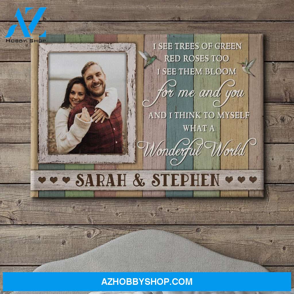 What A Wonderful World 2 - Personalized Custom Photo Canvas