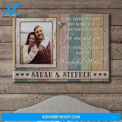 What A Wonderful World 2 - Personalized Custom Photo Canvas