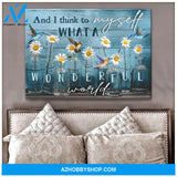 What a wonderful world Hummingbird Canvas Wall Art, Wall Decor Visual Art