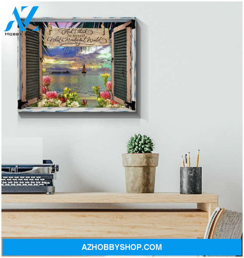 Ohcanvas What A Wonderful World Paradise Beach Canvas Wall Art Decor