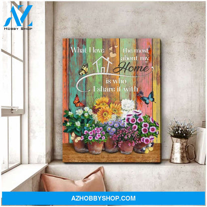 Eviral Store Top 10 Beautiful Flowers And Butterfly Canvas What I Love The Most About My Home Family Wall Art Decor – Butterfly Canvas Print Wall Art